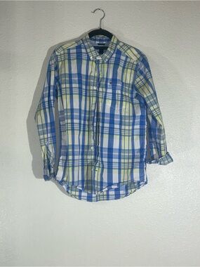 Tommy Hilfiger Blue & Yellow Plaid Button-Down Shirt